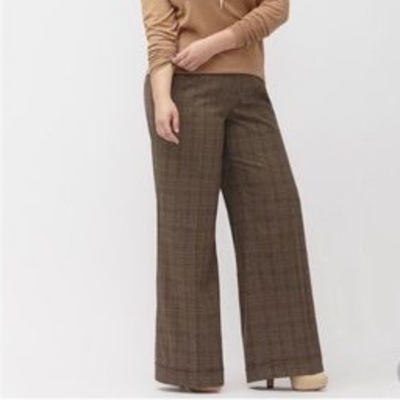 Lane Bryant Pants - Lane Bryant Womens Beige Brown Plaid Pants
